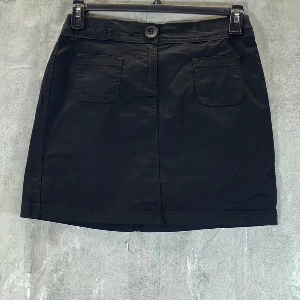 Karen Scott Women's Petite Deep Black One-Button Woven Skort SZ 8P - Picture 1 of 10